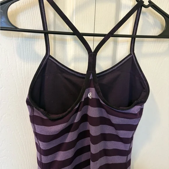 lululemon athletica Striped Purple and Black Tank Top - Picture 2 of 2